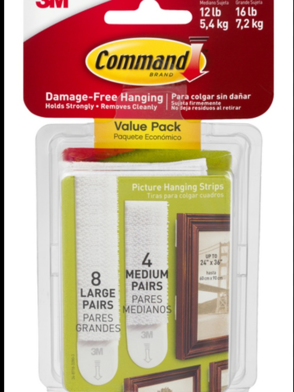 Picture Hanging Strips Value Pack - White